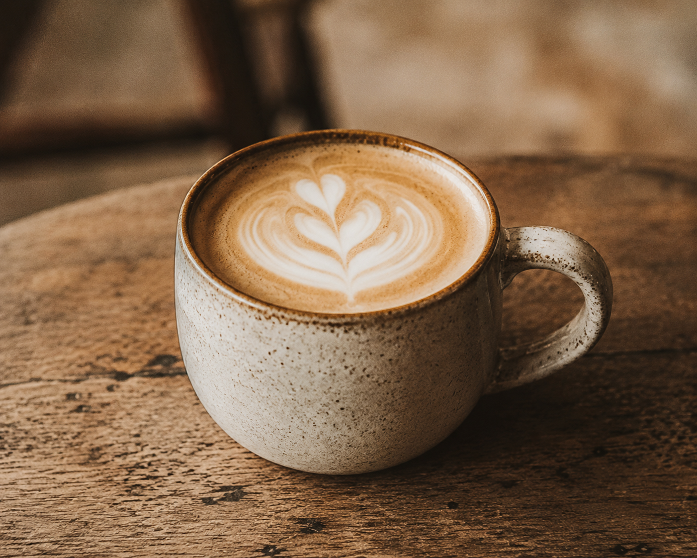 Top view of a coffee cup